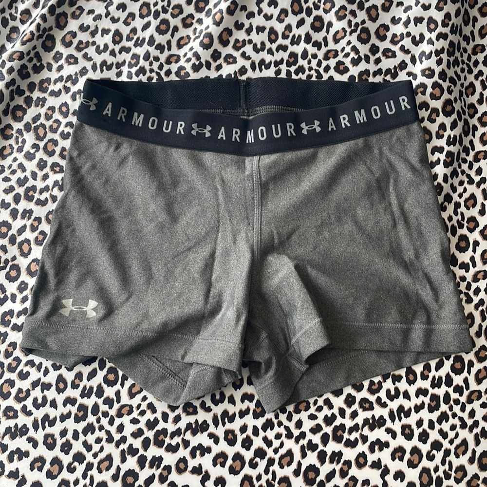 Under Armor grey compression shorts